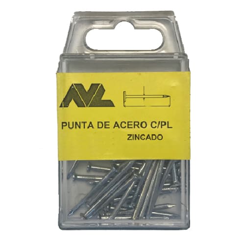 BLISTER PUNTA ACERO C/PLANA ZN 2,5X40