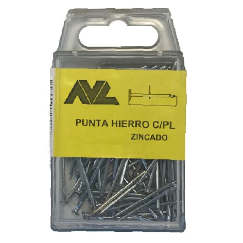BLISTER PUNTA HIERRO C/PLANA ZN 1,6X30