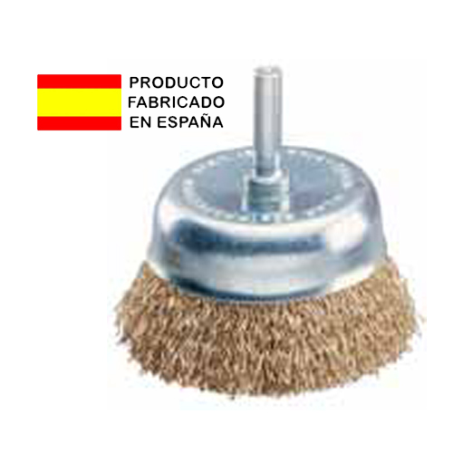 CEPILLO TAZA DE ALAMBRE CON ESPIGA DE 50