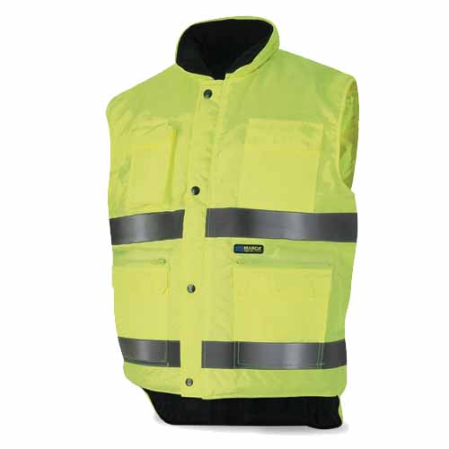 CHALECO MULTIBOLSILLOS FLUOR T-XL.