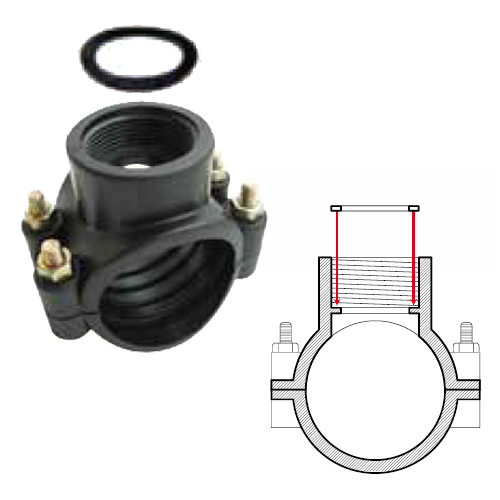 COLLARIN TOMA SIMPLE 32MM.-3/4"