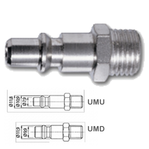 [UMD19102] ADAPTADOR ENCHUFE RAPIDO MACHO 1/4"